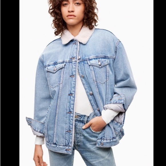 Aritzia Sherpa Denim Jacket - Picture 8 of 8